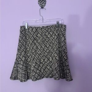 Margaret M Black and White A-Line Skirt